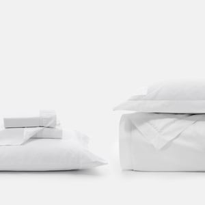 Signature Bedding Set Twin XL PROSSIONI® White Boutique Hotel Sateen , Luxury Organic Bedding and Sheet Sets , PROSSIONI
