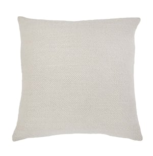 Hendrick 20" Handwoven Accent Pillow   Cream