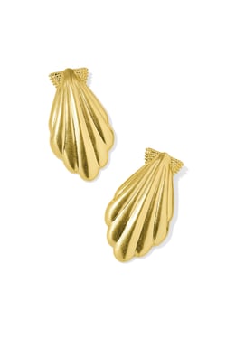 Alexa Vintage Gold Metal Statement Earrings
