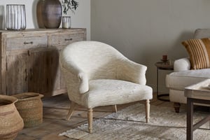 nkuku Aranya Cotton & Jute Occasional Dining Chair | Seating | One Size | Natural