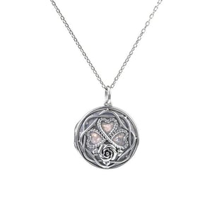 Jeulia Heart and Rose Locket Necklace