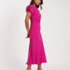 Pink Ruched Naomi Midi Dress