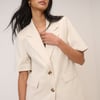Stone Short Sleeve Relaxed Blazer