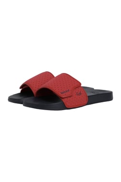 Weird Fish Oliver Pool Sliders Retro Red Size 9