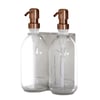 Nickel Double Wall Mounted Soap Dispenser