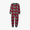 Holiday Moose on Plaid Kids Onesie