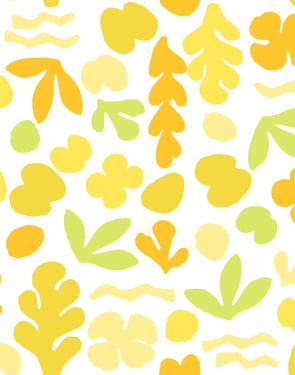 Sea Garden' Wallpaper by Tea Collection - Yellow - Traditional / 27 in. x 27 ft.