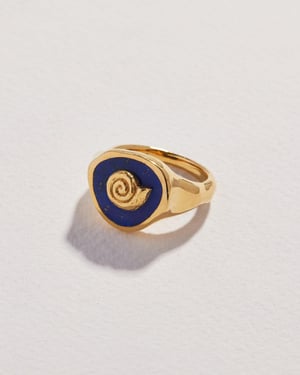 Seashell Signet Ring - 7