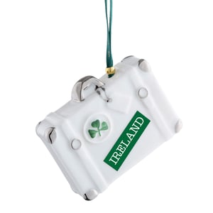 Belleek Classic Vintage Suitcase Hanging Ornament - Ireland