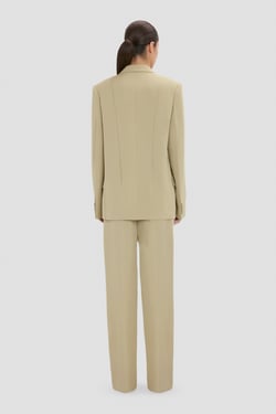 Victoria Beckham Pressed Jacket In Beige - 14 - Womens