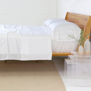 King Bamboo White Sheet Set
