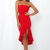 Night Shine Midi Dress Red