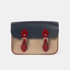 The Little One - Mushroom, Navy & Red Patent