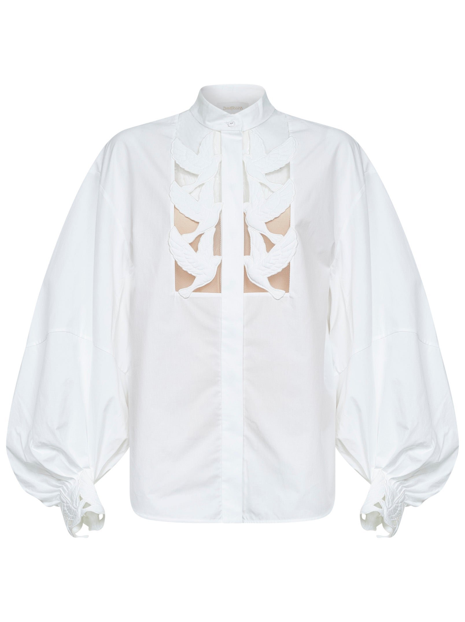 ZIMMERMANN | Ivory cotton Luna applique blouse | Women | 1