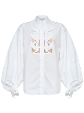 ZIMMERMANN | Ivory cotton Luna applique blouse | Women | 1