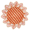Sunbeam Handwoven Iraca Placemat - Accented Borders / Orange