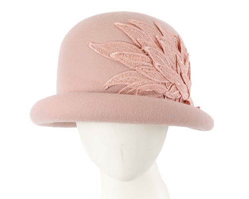 Blush winter fashion hat by Max Alexander