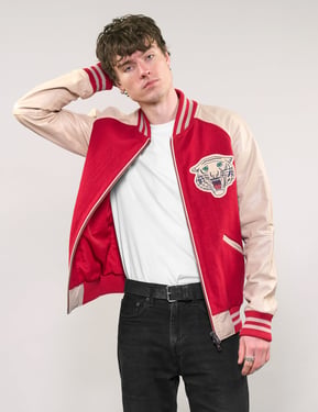 IMMORTAL Varsity Bomber Jacket - Red