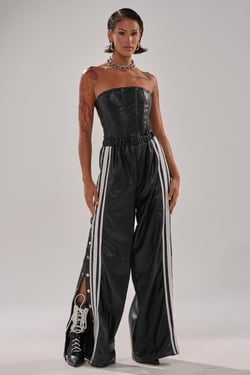 AKIRA See You Next Year PU Jumpsuit | Black | Size XL