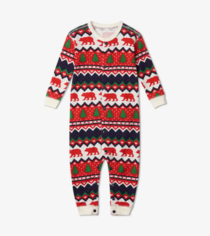 Baby Fair Isle Bear Union Suit