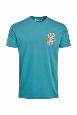 Weird Fish Fawlty Trouters Back Print Artist T-Shirt Deep Teal Size XL