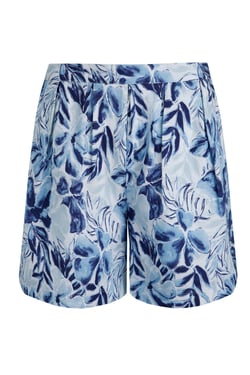 Weird Fish Aloha Linen Rich Printed Shorts Estate blue Size 8