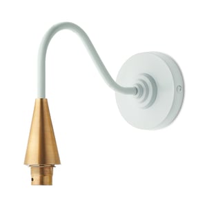 Cone wall fitting in chalk blue