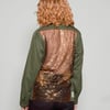 Party Back Shirt - Gold Sequin - Khaki