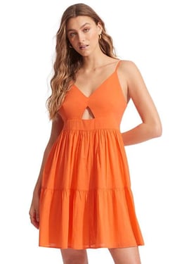By the Sea Mini Dress Mandarin - L