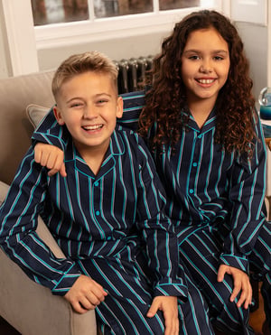 Marina Kids Unisex Printed Stripe Pyjama Set - 12-13