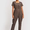 Spotted Overlap Jumpsuit - Spotted / XS