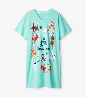 Yoga Pawsitions Women's Cotton Sleepshirt