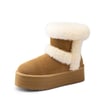 DREAM PAIRS  FuzzyChic  Plush Platform  Thick soled Fluffy Snow Boots