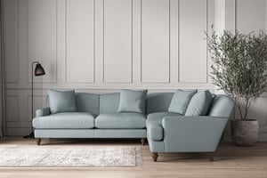 nkuku Deni Right Hand Corner Sofa | Make To Order | Super Grand | Recycled Cotton Horizon