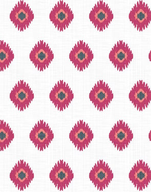 Tangier Medallion' Wallpaper by Wallshoppe - Rose - Traditional / 27 in. x 27 ft.