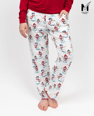 Blaze Womens Snowman Printed Jersey Pyjama Bottoms - 28
