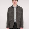 IMMORTAL Monaco Car Coat - Tweed Charcoal and Black