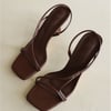 The Kitty Heels Brown PU