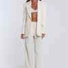 Stylish Structure Tailored Pants Cream