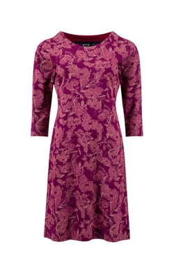 Weird Fish Starshine Printed Jersey Dress Plum Size 14