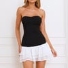 Chic Riviera Escape Strapless Mini Dress Black
