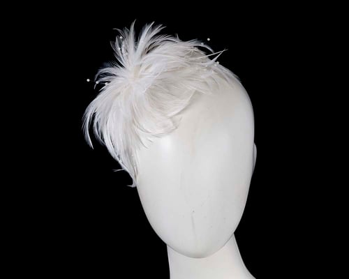 Bridal feather fascinator comb