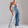 AKIRA Split Decision Denim Jumpsuit | Size Small