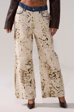 AKIRA Bambi Girly Wide Leg Denim Pants | Size 1X