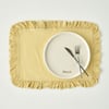 Elegance Cotton Ruffled Edge Placemat - Yellow