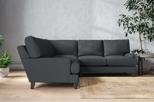 nkuku Marri Large Corner Sofa | Make To Order | Recycled Cotton Mercury | No Colour