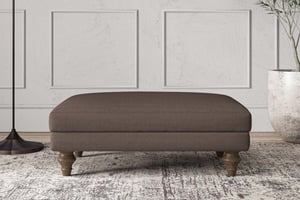 nkuku Deni Dining Footstool | Make To Order | Medium | Recycled Cotton Mocha