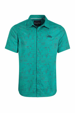 Weird Fish Avondale Short Sleeve Printed Shirt Viridis Size S