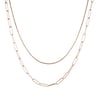 Chunky Chain Layered Necklace Rose Gold