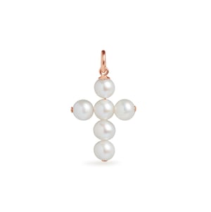 Cross Pearl Charm